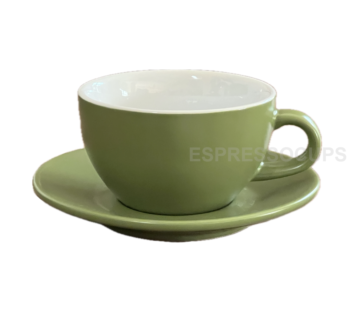 "TULIPANO" 300ml Latte Cups (L) - green matte